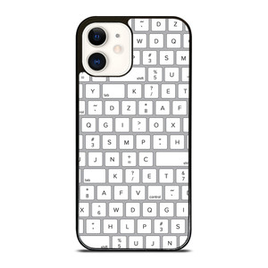 WHITE KEYBOARD PATTERN iPhone 12 Case Cover