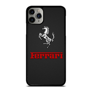 FERRARI HORSE CARBON LOGO iPhone 11 Pro Max Case Cover