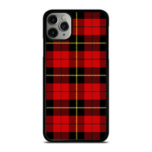 RED BLACK TARTAN PATTERN iPhone 11 Pro Max Case Cover