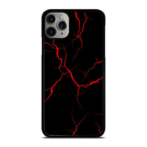 RED NEON LIGHTNING PATTERN iPhone 11 Pro Max Case Cover