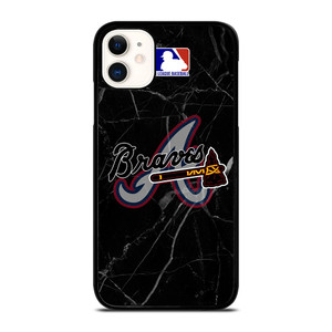 ATLANTA BRAVES BLACK MARBLE LOGO iPhone 11 Case Cover