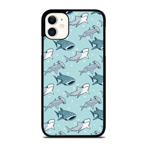 CUTE SHARK PATTERN iPhone 11 Case Cover CUTE SHARK PATTERN iPhone 11 Case Cover