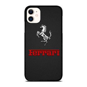 FERRARI HORSE CARBON LOGO iPhone 11 Case Cover FERRARI HORSE CARBON LOGO iPhone 11 Case Cover
