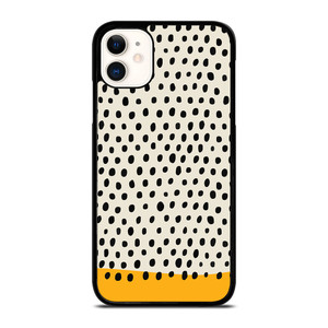 MUSTARD POLKADOTS PATTERN iPhone 11 Case Cover