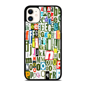 RETRO ALPHABET GREEN COLLAGE iPhone 11 Case Cover