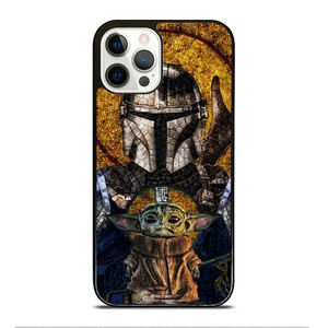 BABY YODA AND THE MANDALORIAN MOSAIC iPhone 12 Pro Case Cover BABY YODA AND THE MANDALORIAN MOSAIC iPhone 12 Pro Case Cover