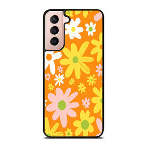 FLOWER POWER ORANGE PATTERN Samsung Galaxy S21 Case Cover FLOWER POWER ORANGE PATTERN Samsung Galaxy S21 Case Cover