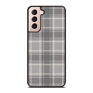 GREY TARTAN PLAID PATTERN Samsung Galaxy S21 Case Cover