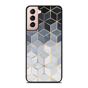 SOFT BLUE GRADIENT CUBES Samsung Galaxy S21 Case Cover SOFT BLUE GRADIENT CUBES Samsung Galaxy S21 Case Cover