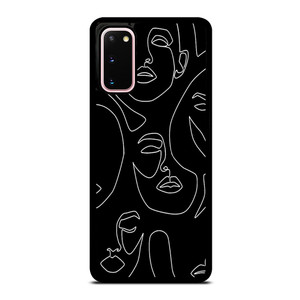 WOMAN FACE SKETCH PATTERN Samsung Galaxy S20 Case Cover