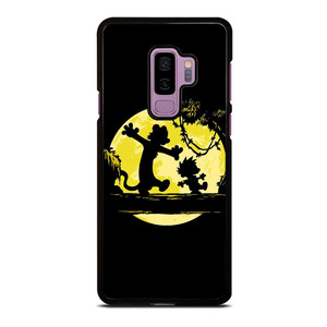 CALVIN AND HOBBES BLACK CARTOON Samsung Galaxy S9 Plus Case Cover