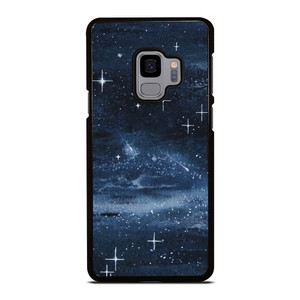 NAVY BLUE STAR FABRIC TEXTURE Samsung Galaxy S9 Case Cover