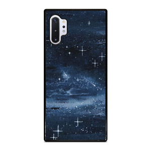 NAVY BLUE STAR FABRIC TEXTURE Samsung Galaxy Note 10 Plus Case Cover