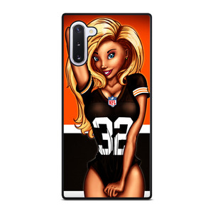 CLEVELAND BROWNS NFL CARTOON GIRL Samsung Galaxy Note 10 Case Cover
