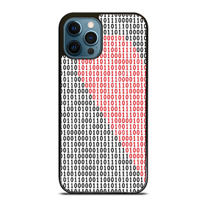 BINARY CODE HALF HEART PATTERN iPhone 12 Pro Max Case Cover