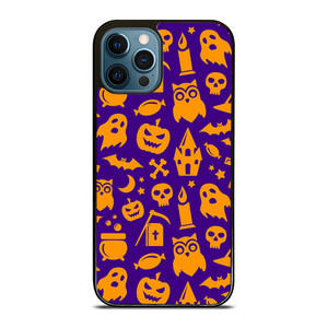HAPPY HALLOWEEN PURPLE PATTERN iPhone 12 Pro Max Case Cover