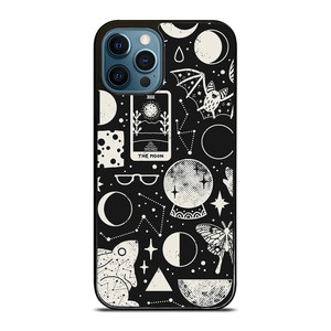 LUNAR PATTERN BLACK WHITE iPhone 12 Pro Max Case Cover LUNAR PATTERN BLACK WHITE iPhone 12 Pro Max Case Cover
