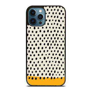 MUSTARD POLKADOTS PATTERN iPhone 12 Pro Max Case Cover