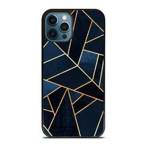 NAVY STONE CERAMIC ABSTRACT iPhone 12 Pro Max Case Cover