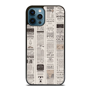 OLD NEWSPAPER PATTERN iPhone 12 Pro Max Case Cover