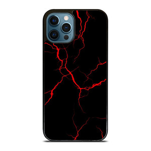 RED NEON LIGHTNING PATTERN iPhone 12 Pro Max Case Cover
