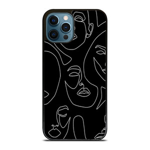 WOMAN FACE SKETCH PATTERN iPhone 12 Pro Max Case Cover WOMAN FACE SKETCH PATTERN iPhone 12 Pro Max Case Cover