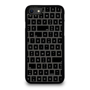 BLACK KEYBOARD PATTERN iPhone SE 2020 Case Cover