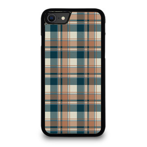 CHECK CLASSIC DARK PLAID FABRIC TEXTURES iPhone SE 2020 Case Cover
