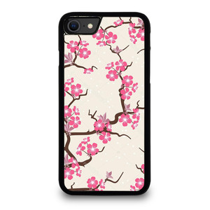 CHERRY BLOSSOM FLOWERS PATTERN iPhone SE 2020 Case Cover