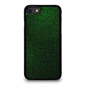 GREEN BINARY CODE PATTERN iPhone SE 2020 Case Cover
