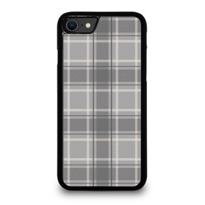 GREY TARTAN PLAID PATTERN iPhone SE 2020 Case Cover GREY TARTAN PLAID PATTERN iPhone SE 2020 Case Cover