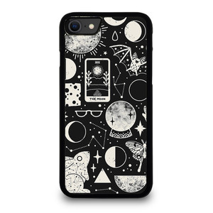 LUNAR PATTERN BLACK WHITE iPhone SE 2020 Case Cover LUNAR PATTERN BLACK WHITE iPhone SE 2020 Case Cover