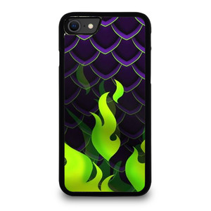 MALEFICENT GREEN FLAMES PATTERN iPhone SE 2020 Case Cover