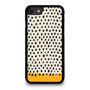 MUSTARD POLKADOTS PATTERN iPhone SE 2020 Case Cover