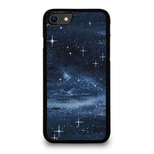 NAVY BLUE STAR FABRIC TEXTURE iPhone SE 2020 Case Cover