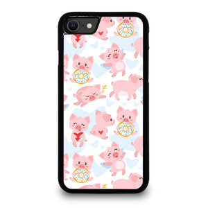 PINK BABY PIGS PATTERN iPhone SE 2020 Case Cover