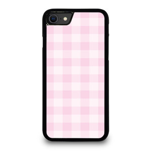 PINK PLAID PATTERN iPhone SE 2020 Case Cover