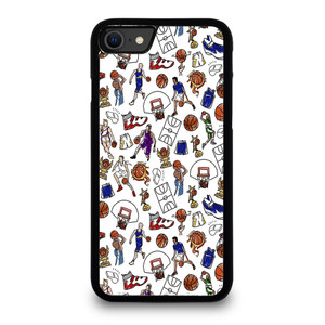 PLAYFUL BASKETBALL DOODLE ART iPhone SE 2020 Case Cover