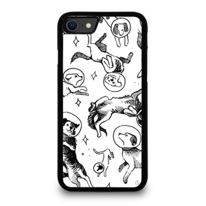 SPACE DOG WHITE PATTERN iPhone SE 2020 Case Cover