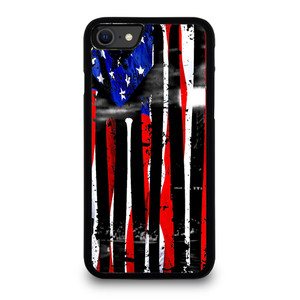USA FLAG AMERICAN BASEBALL BLACK WHITE iPhone SE 2020 Case Cover USA FLAG AMERICAN BASEBALL BLACK WHITE iPhone SE 2020 Case Cover