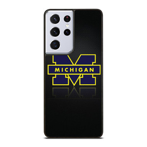 MICHIGAN WOLVERINES METAL LOGO Samsung Galaxy S21 Ultra Case Cover MICHIGAN WOLVERINES METAL LOGO Samsung Galaxy S21 Ultra Case Cover