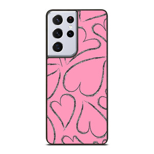 PINK LOVE BRUSHES PATTERN Samsung Galaxy S21 Ultra Case Cover PINK LOVE BRUSHES PATTERN Samsung Galaxy S21 Ultra Case Cover