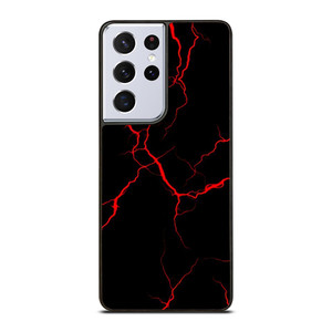 RED NEON LIGHTNING PATTERN Samsung Galaxy S21 Ultra Case Cover RED NEON LIGHTNING PATTERN Samsung Galaxy S21 Ultra Case Cover