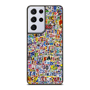 RETRO ALPHABET COLLAGE Samsung Galaxy S21 Ultra Case Cover