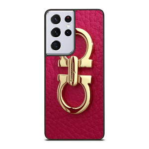 SALVATORE FERRAGAMO LOGO MAGENTA Samsung Galaxy S21 Ultra Case Cover