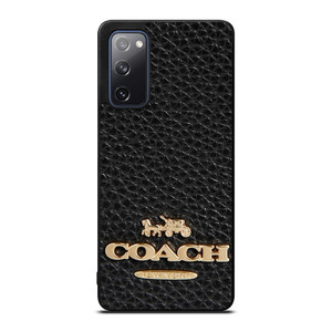 COACH NEW YORK BLACK LEATHER 2 Samsung Galaxy S20 FE Case Cover