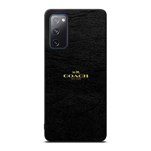 COACH NEW YORK BLACK LEATHER Samsung Galaxy S20 FE Case Cover