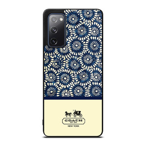 COACH NEW YORK BLUE FLORAL BATIK Samsung Galaxy S20 FE Case Cover