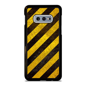 BLACK YELLOW POLICE LINE STRIPE Samsung Galaxy S10e Case Cover