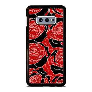 ROSE RED AND BLACK PATTERN Samsung Galaxy S10e Case Cover ROSE RED AND BLACK PATTERN Samsung Galaxy S10e Case Cover